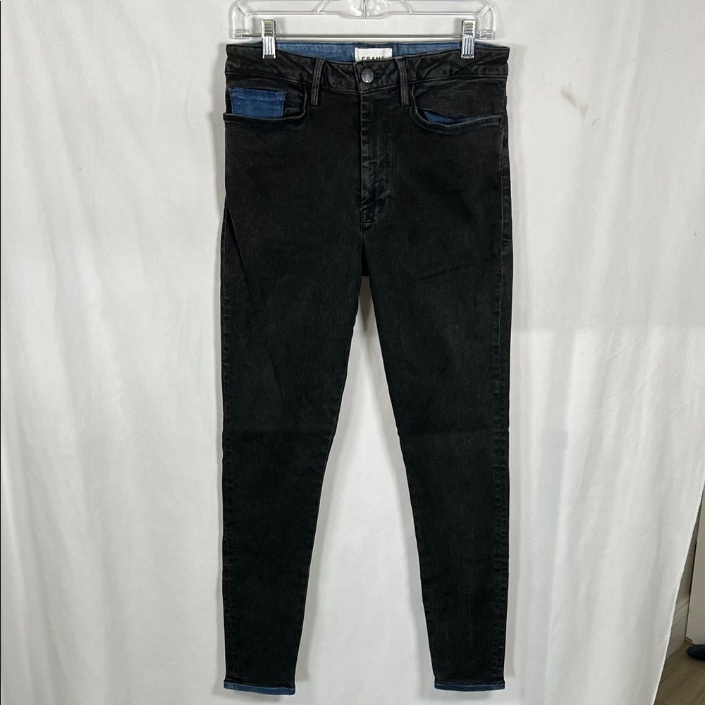 Frame Le One Skinny Two Tone Jeans size 2